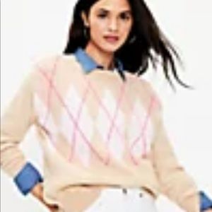 LOFT Argyle Sweater- size XL
